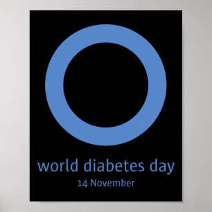 Póster Día Mundial de la Diabetes y 34; conciencia sobre