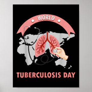 Póster Día Mundial de la Tuberculosis Día divertido de co
