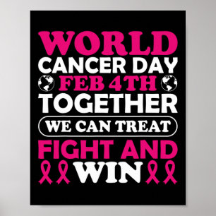 Póster Día Mundial del Cáncer 4 de febrero juntos podemos