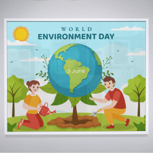 Póster Día Mundial del Medio Ambiente Texto Personalizado