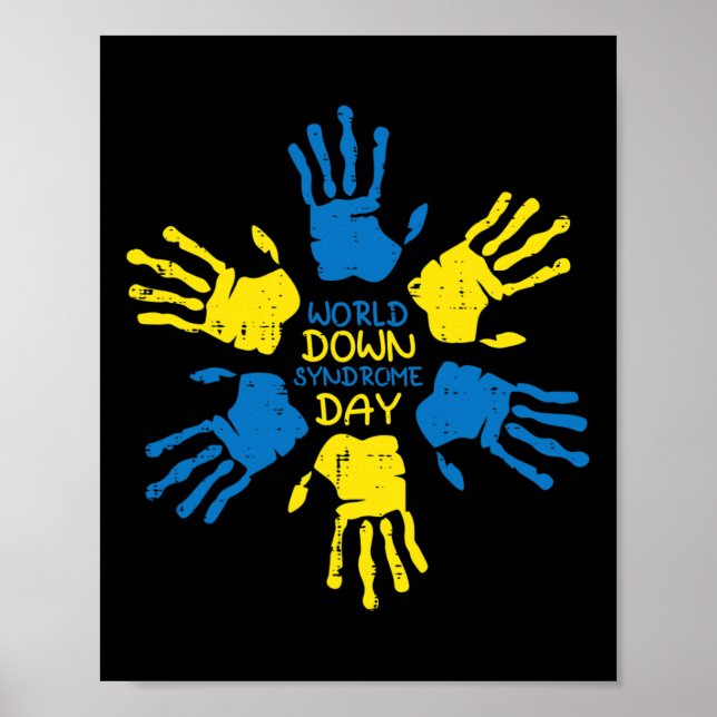 Póster Día Mundial del Síndrome de Down Conciencia de man (Frente)
