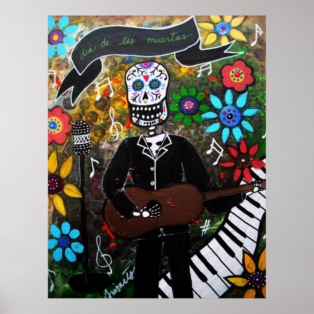 PÓSTER DÍA MUSIKERO DE LOS MUERTOS (Frente)
