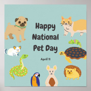 Póster Día Nacional del Mascota 11 de abril