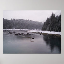 Póster Día nevado en el río Chilkoot