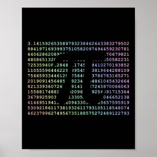 Póster Día Pi 3.14 Guay Funny Nerd Math Geek 2017 Arcoiri