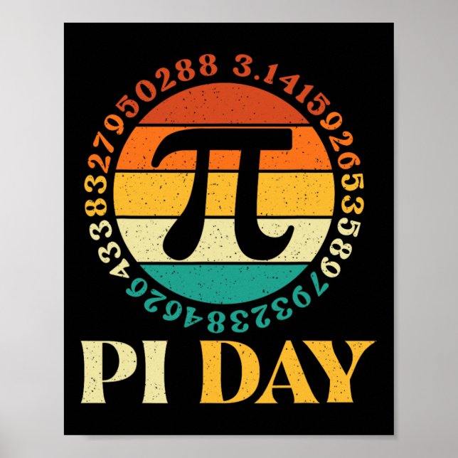 Póster Día Pi - Ciencia Del Símbolo Pi Day Math Lover (Frente)
