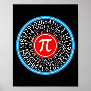 Póster Día Pi - Diez Gracioso De Pi Para Math Geek