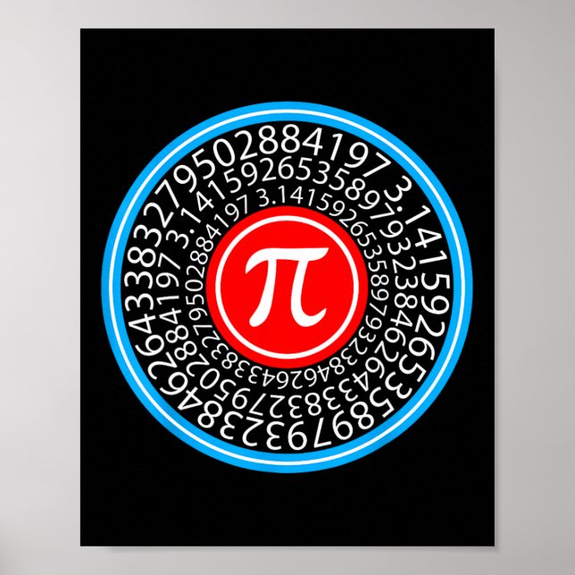 Póster Día Pi - Diez Gracioso De Pi Para Math Geek (Frente)