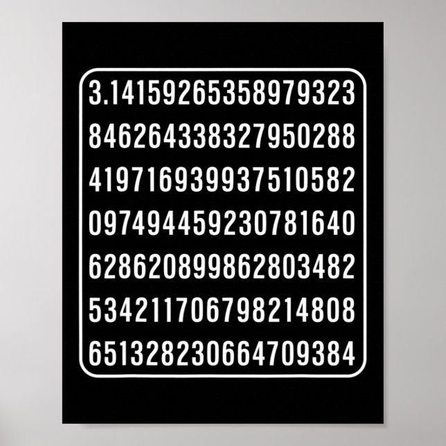 Póster Dia Pi Dígitos Pi Griegos Números Math Avers Nerd  (Frente)