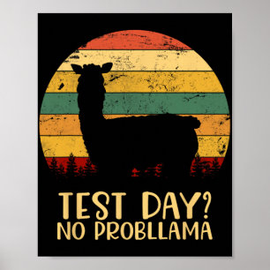 Póster Día sin problemas profesor de silueta de estudiant