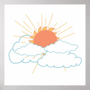 Póster Día soleado en el vecindario