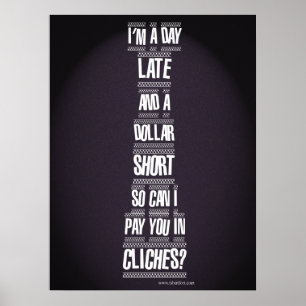 Póster Día tardío y un dólar corto