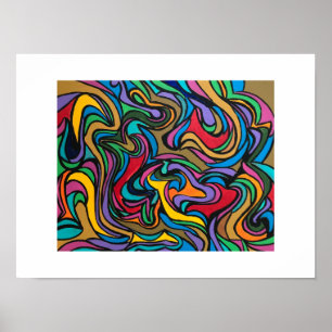 Póster Día Ventoso-Pintura Acrílica Abstracta