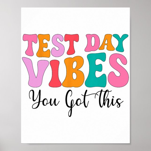 Póster Día Vibes Groovy Prueba Día de Profesora Mujeres E (Frente)