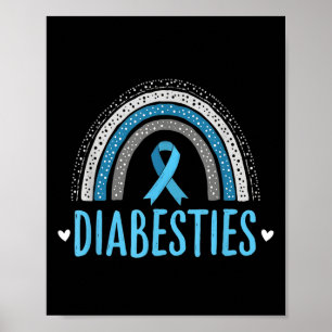 Póster Diabestias graciosas Diabetes Awareness Friend