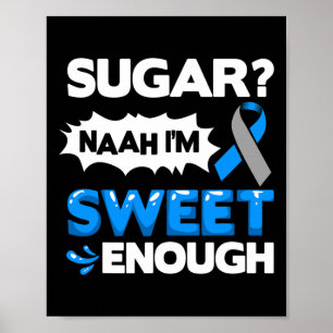 Póster Diabetes cita advertencias de diabetes contra la d