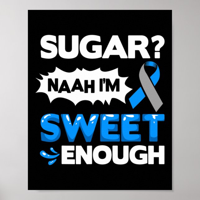 Póster Diabetes cita advertencias de diabetes contra la d (Frente)