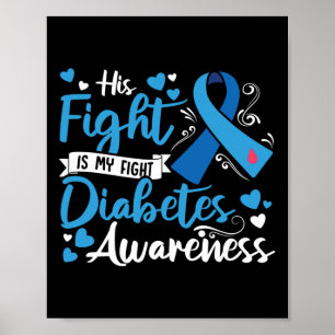 Póster Diabetes de tipo 1 Su lucha es mi lucha contra la 