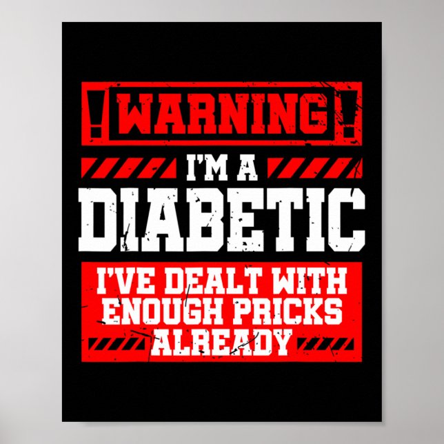 Póster Diabetes Diabetes Conciencia Mes S Diabetic (Frente)