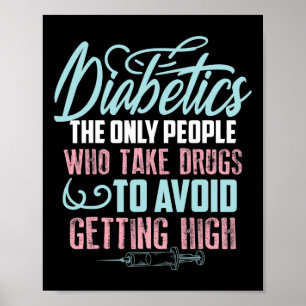 Póster Diabetes divertidos: regalo de conciencia sobre la