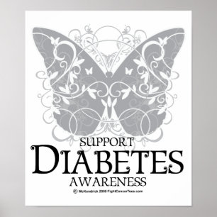 Póster Diabetes Mariposa