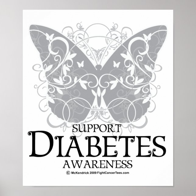 Póster Diabetes Mariposa (Frente)