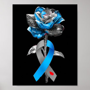Póster Diabetes Rosa Flores Conciencia de Guerreros Diabe