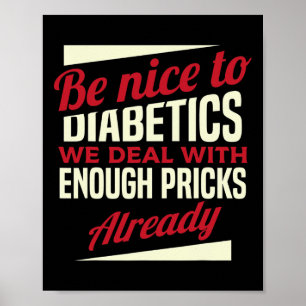 Póster Diabetes Tipo 1 Diabetes T1d Conciencia Diabética 
