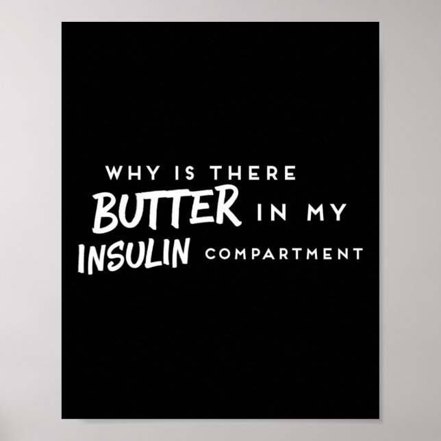 Póster Diabetic Fun T1d Diabetes Sensibilización Insulina (Frente)