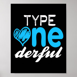 Póster Diabéticos Tipo Uno Maravilloso T1d Diabetes Sensi