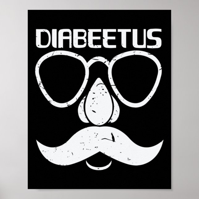 Póster Diabetus Beard Diabetes Awareness Gift (Frente)