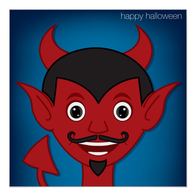 Póster Diablo de Halloween (Anverso)