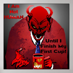 Póster Diablo del cafeína