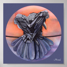 Póster Diablo El cuervo Black Raven Art Imprimir Miranda