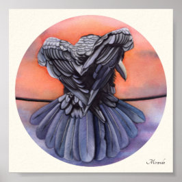 Póster Diablo El cuervo Black Raven Art Imprimir Miranda