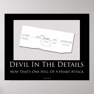 Póster Diablo en el poster de motivación de los detalles