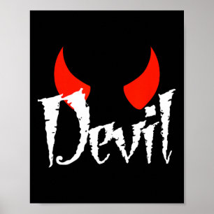 Póster Diablo Halloween Matando Pareja Novia 1