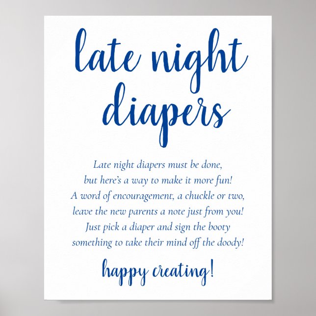 Póster Diafines nocturnos azules simples | Cerulean Showe (Frente)