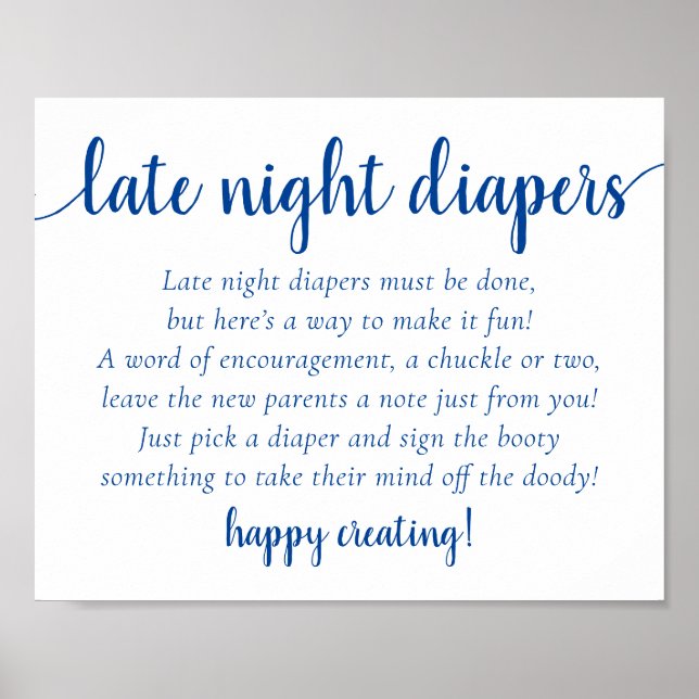 Póster Diafines nocturnos azules simples | Cerulean Showe (Frente)