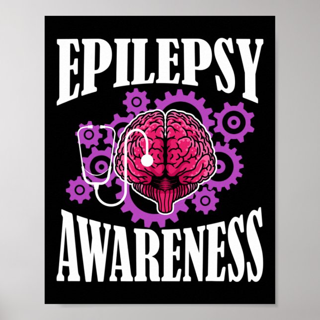 Póster Diagnóstico de conciencia sobre la epilepsia (Frente)
