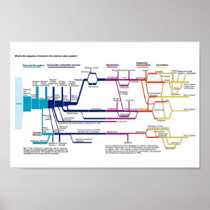 Póster Diagrama de flujo del sistema de justicia penal es