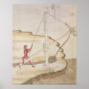 Póster Diagrama de un método de suministrar el agua