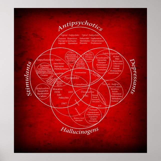 PÓSTER DIAGRAMA DE VENTA DE RELACIONES CON DROGAS (Frente)