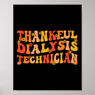 Póster Diálisis de gracias a un técnico de diálisis de ac