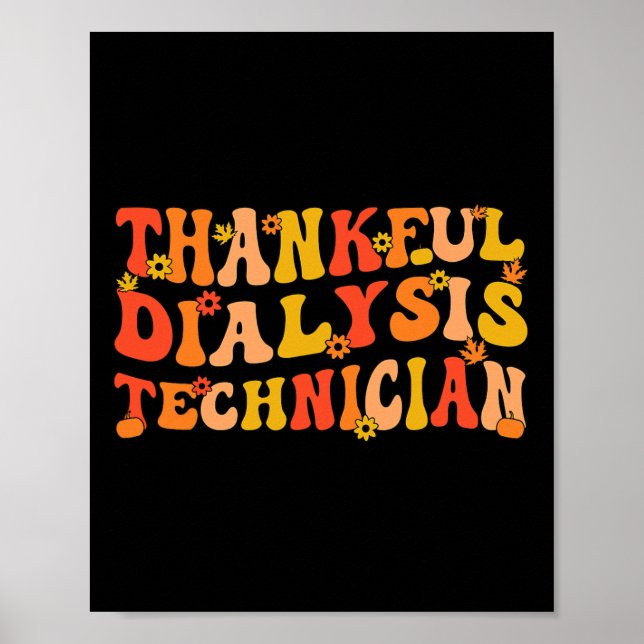 Póster Diálisis de gracias a un técnico de diálisis de ac (Frente)