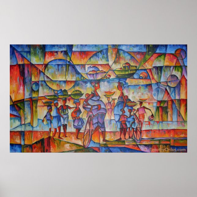 Póster Diálogo de calle II - Imprimir lienzo (Frente)