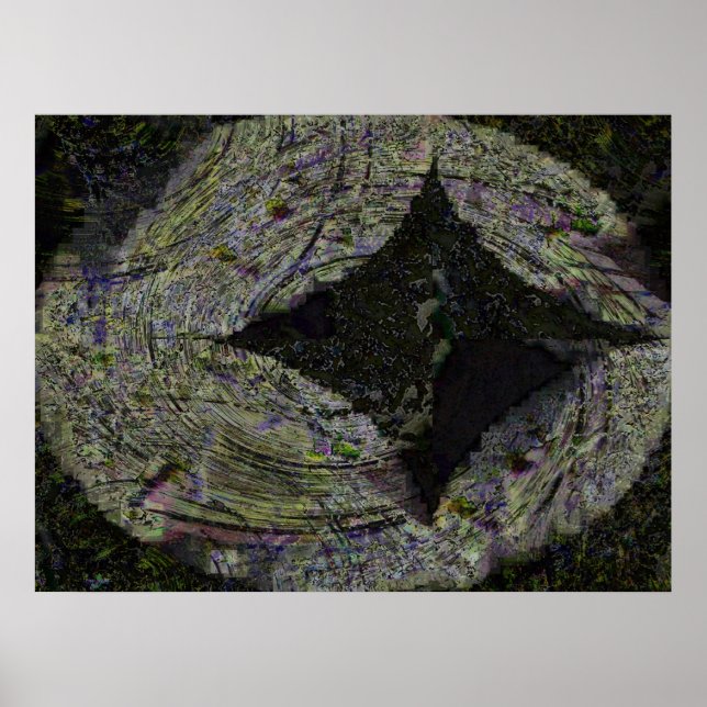 Póster Diamante, abstracto digital (Frente)