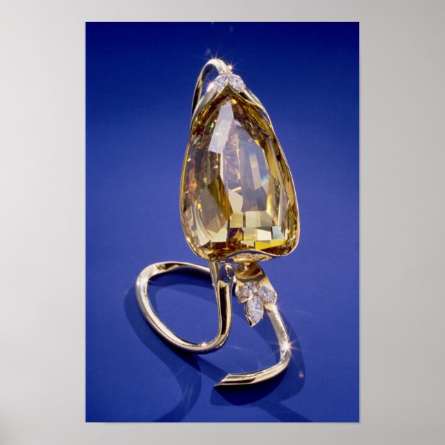 Póster diamante amarillo "incomparable" en un ambiente do (Frente)
