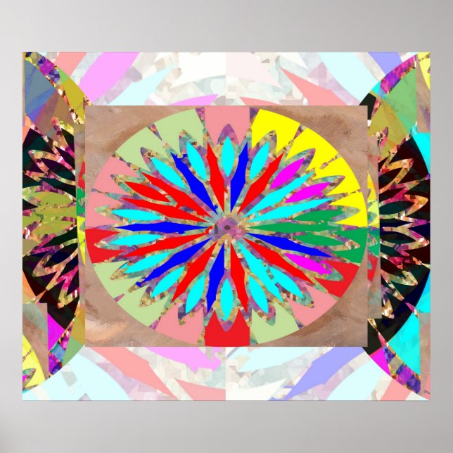 Póster Diamante de alta energía - Flor Chakra (Frente)