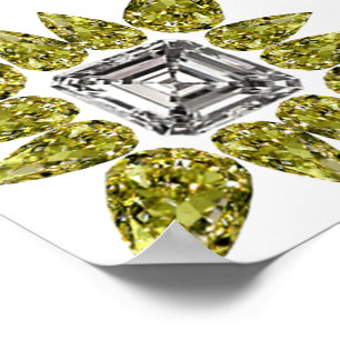 Póster Diamante de la pera amarilla